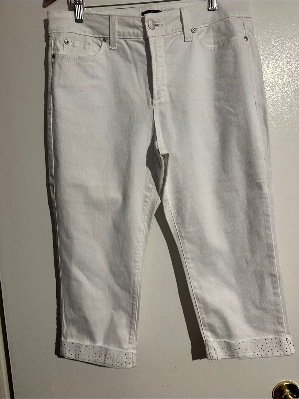 NYDJ White Ankle Cropped Jeans